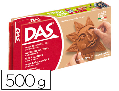 500g. pasta Das para modelar color terracota